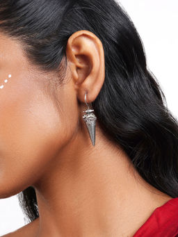 Teejh - Indu Silver Oxidised Earrings