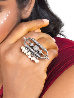 Teejh - Saarang Silver Oxidised Ring