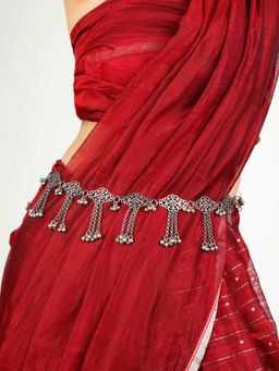 Teejh - Lata Silver Oxidised Ghungroo Kamarbandh