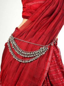 Teejh - Ambala Silver Oxidised Ghungroo Kamarbandh