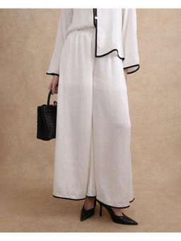 RAREISM - Janula-B Primary White Flared Ankle Length Trouser