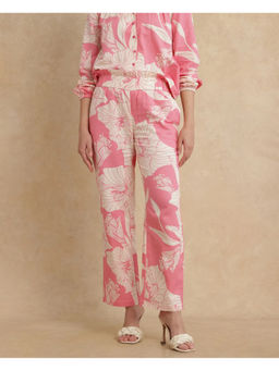 RAREISM - Somyan-B Primary Pink Straight Ankle Length Trouser