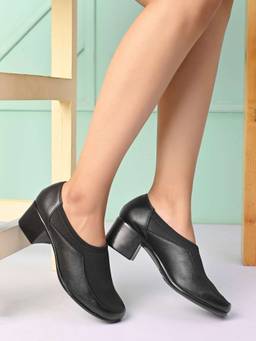 XE Looks - Soft And Supportive Office Wear Block Heel Shoes