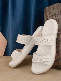 XE Looks - Dual-Strap With Buckle Detail Slippers