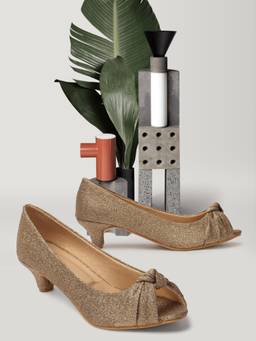 XE Looks - Graceful And Shiny Pencil Heel Peep Toes Ballerinas