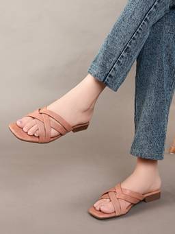 XE Looks - Stylish-Charm-Cross-Strap-Flat-Slippers