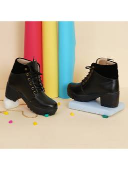 XE Looks - Black Modern and Hip Leather and Comfortable Boots