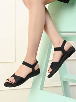 XE Looks - Black Soft and Stylish Wear Comfortable Casual Sandal
