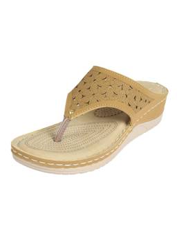 XE Looks - Beige Trendy and Stylish Lazer Design Fashionable Doctor Slippers