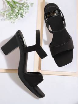 XE Looks - Bold and Trendy Block High Heels Sandal
