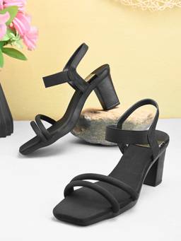 XE Looks - Bold and Trendy , Soft Block High Heels Sandal