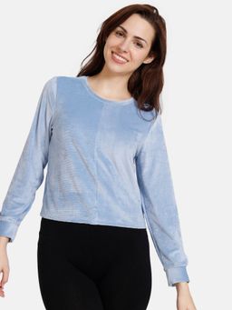 Zivame - Midnight Magic Corduroy Knit Poly Lounge Top - Allure
