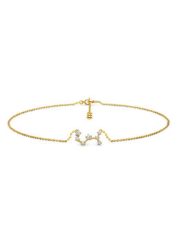 Candere by Kalyan Jewellers - Scorpio 18K Yellow Gold and Diamond Anklet for Women
