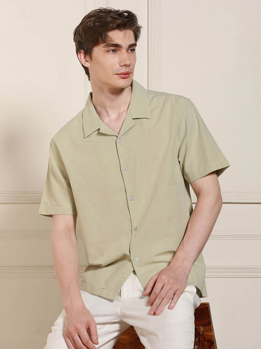Green Dennis Lingo Shirts Buy Dennis Lingo Men Green Collar Neck