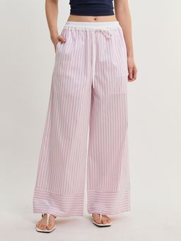 Pomelo - Tailored Wide Leg Pants - Pink
