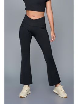 RYZ - Black Boot Cut Swoosh Trackpant