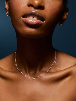 Accessorize London - Womens 925 Sterling Silver Star Station Necklace