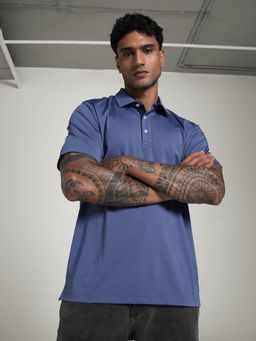 Puma - Navy Blue Men's Solid Polo T-Shirt