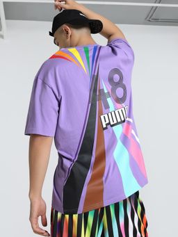 Puma - Purple Equal Love Confederation Relaxed Fit Graphic T-Shirt