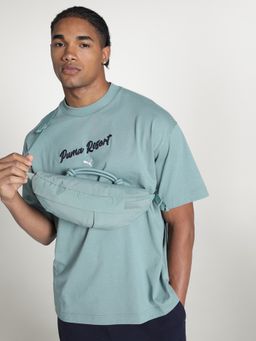 Puma - Green Premium Oversized Embroidered T-Shirt