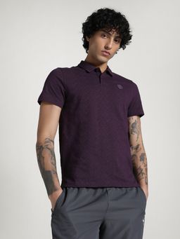 Puma - Purple Men's Premium Essential Jacquard Polo T-shirt