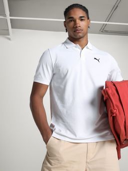 Puma - White Men's Pique Polo T-shirt