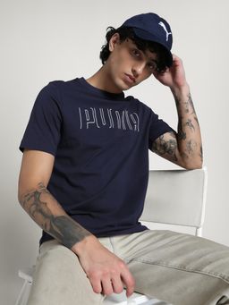 Puma - Navy Blue Sport Graphic Men's T-shirt