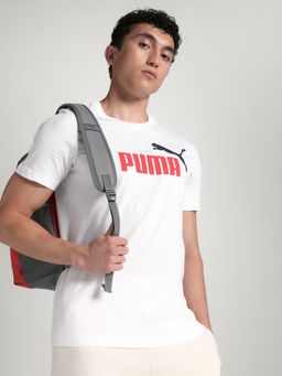 Puma - White Men's Two Colour No. 1 Logo T-shirt