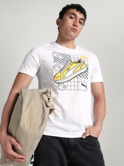 Puma - White Graphics Sneaker Men's T-shirt