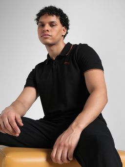 Puma - Black Essentials Contrast Men's Tipping Polo T-shirt