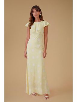 Oasis - Polka Dot Crepe Maxi Dress