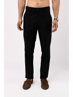 TAILORAEDGE - Linen Feels Cotton Black Chinos