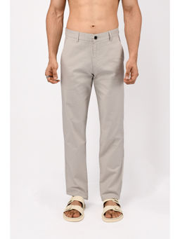 TAILORAEDGE - Statement Corduroy Light Grey Chinos