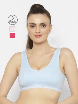 Floret - Wirefree Non-padded Sporty Bra - Multi-Color