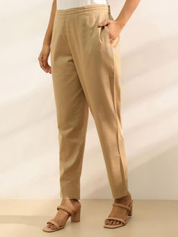 Fabindia - Brown Cotton Casual Ethnic Pant