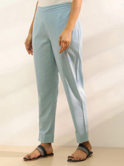 Fabindia - Light Blue Cotton Casual Ethnic Pant