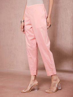 Fabindia - Pink Cotton Casual Ethnic Pant