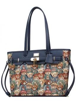HENNEY BEAR - Navy Blue Bear Tote Bag