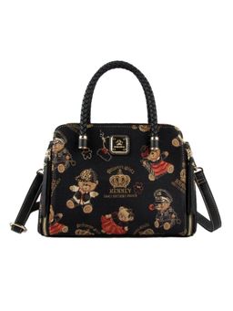 HENNEY BEAR - Black Crown Bear Hand Bag With Detachable Straps