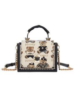 HENNEY BEAR - Beige Henney Password Sling Bag With Detachable Straps