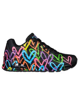 SKECHERS - UNO - HIGHLIGHT LOVE Black Walking Shoes