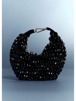 KALKI FASHION - Black Potli Bag With Bead Work