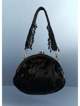 KALKI FASHION - Black Potli Bag With Sequin Work