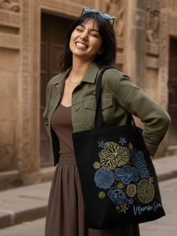 EcoRight - Large Zipper Tote Bag - Vitamin Sea