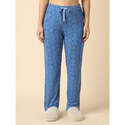 Van Heusen - Blue Women Cotton Printed Functional Pocket Pyjama