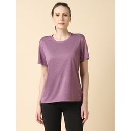 Van Heusen - Mauve Women Solid Anti Bacterial Relax Fit T-shirt