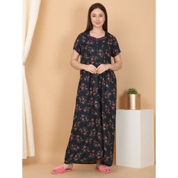 Sweet Dreams - Green Women Printed Full Length Night Dress