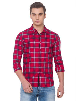 Spykar - Men Red Slim Fit Shirt