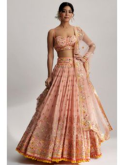 Gopi Vaid - Ruah Gathered Lehenga with Blouse and Dupatta