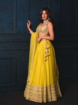 Gopi Vaid - Sonal Chauhan In Kangana Lehenga with Blouse and Dupatta
